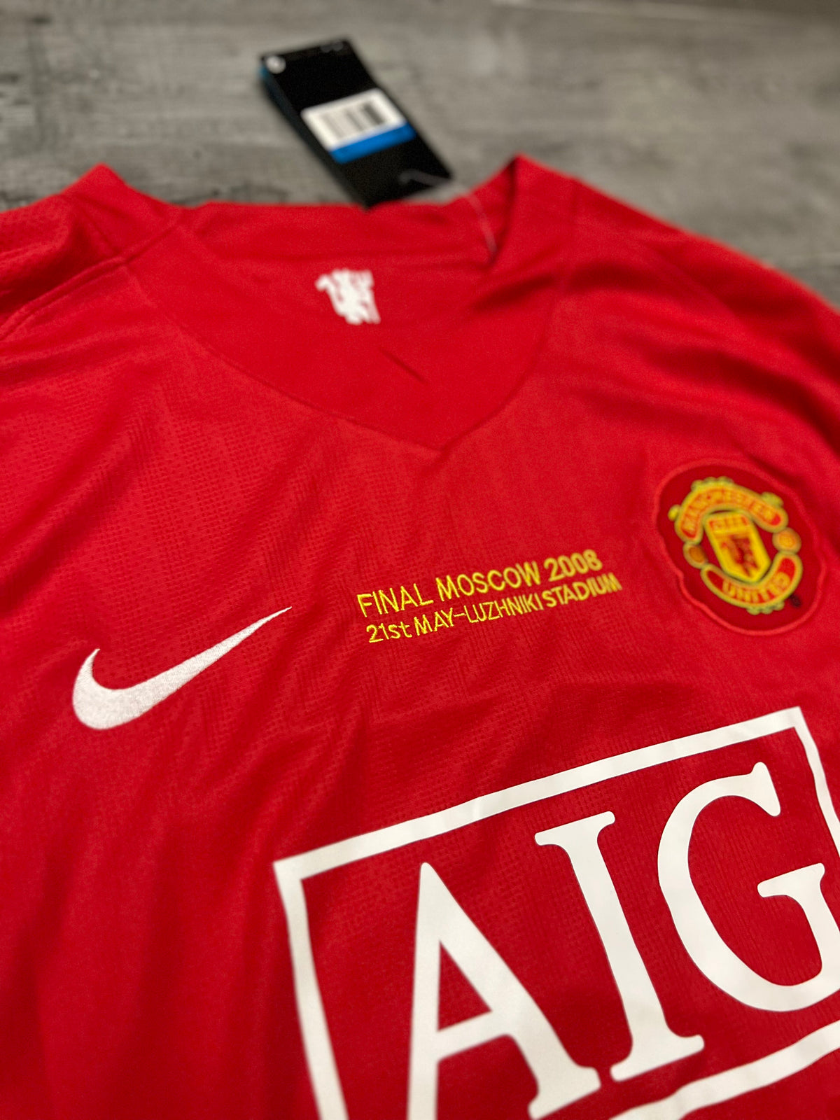 Authentic Ronaldo Jersey 2008 UCL Final Manchester United Long Sleeve Shirt