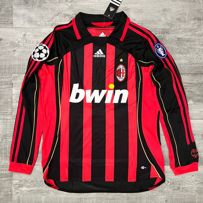Authentic Ac Milan Kaka 2006-07 Football Shirt Long Sleeve Home Retro Soccer Jersey