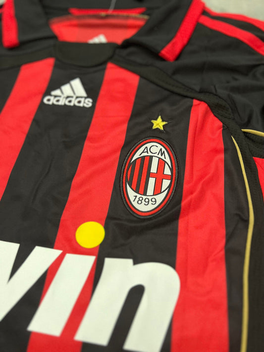 Authentic Ac Milan Kaka 2006-07 Football Shirt Long Sleeve Home Retro Soccer Jersey