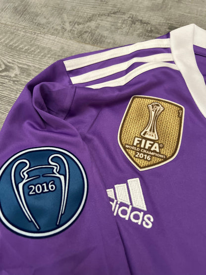 Authentic Ronaldo 2016-17 Football Shirt Real Madrid Long Sleeve Soccer Purple Jersey