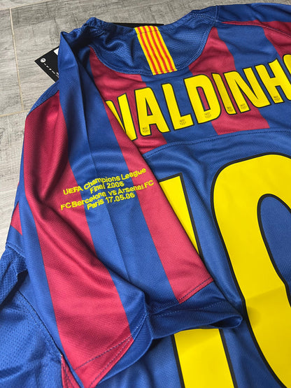 Authentic Fc Barcelona 2005-06 Jersey #10 Home Long Sleeve Football Shirt Ronaldinho