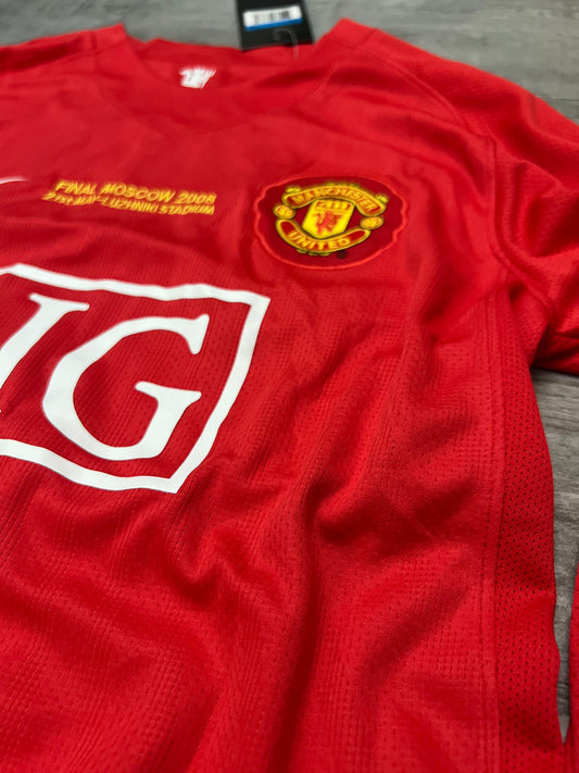 Authentic Ronaldo Jersey 2008 UCL Final Manchester United Long Sleeve Shirt